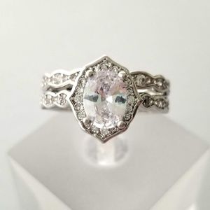 Antique Style Sterling Ring Set